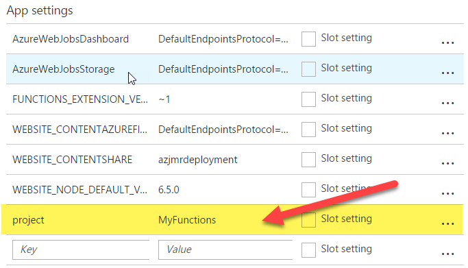 Azure Function Custom Project Folder